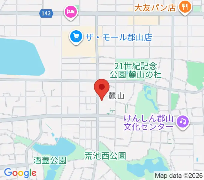 郡山市郡山公会堂の地図