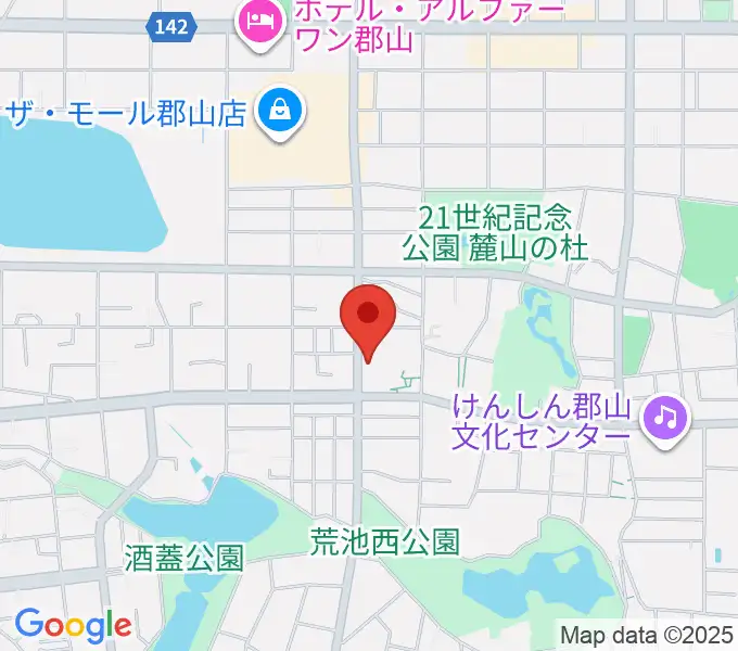 郡山市中央公民館・勤労青少年ホームの地図