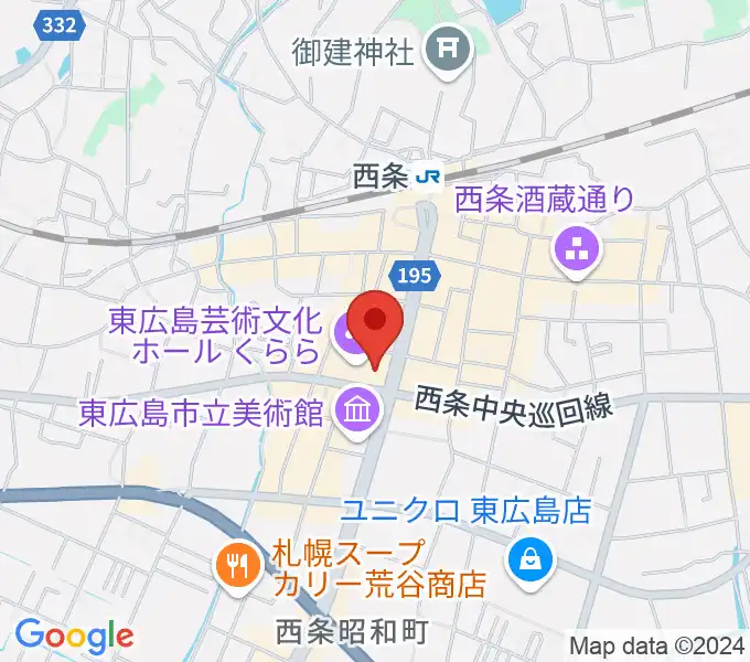 東広島芸術文化ホールくららの地図