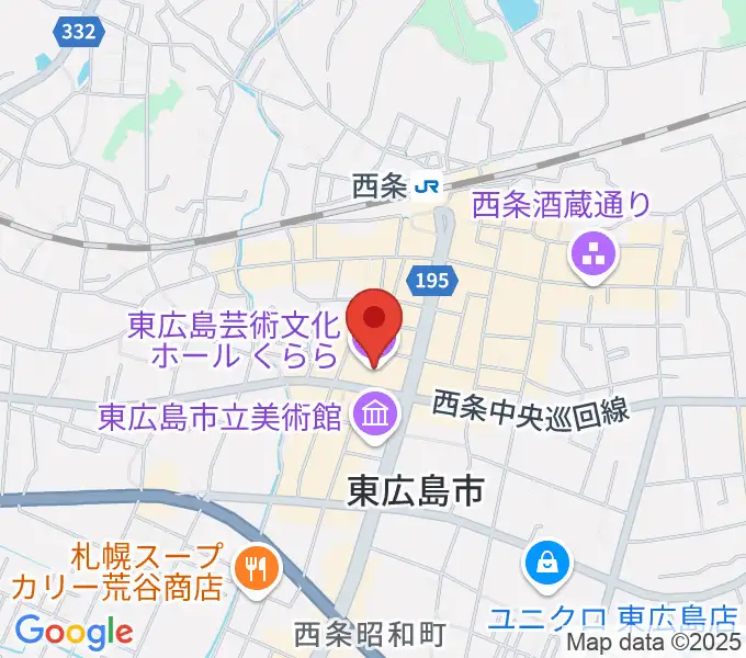 東広島芸術文化ホールくららの地図