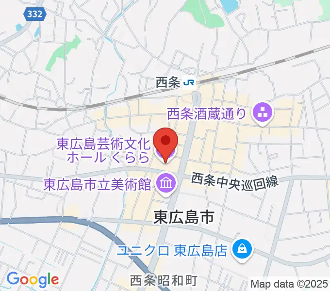 東広島芸術文化ホールくららの地図