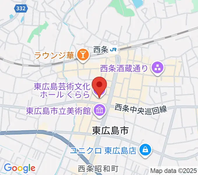 東広島芸術文化ホールくららの地図