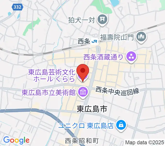 東広島芸術文化ホールくららの地図