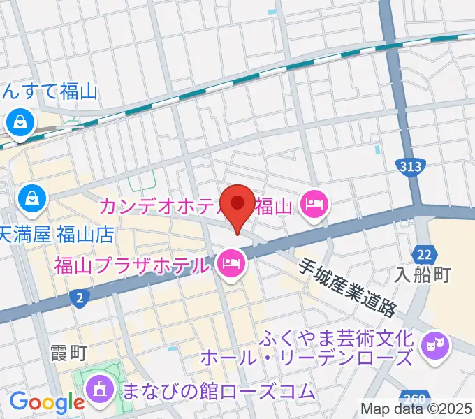 福山ガンズの地図