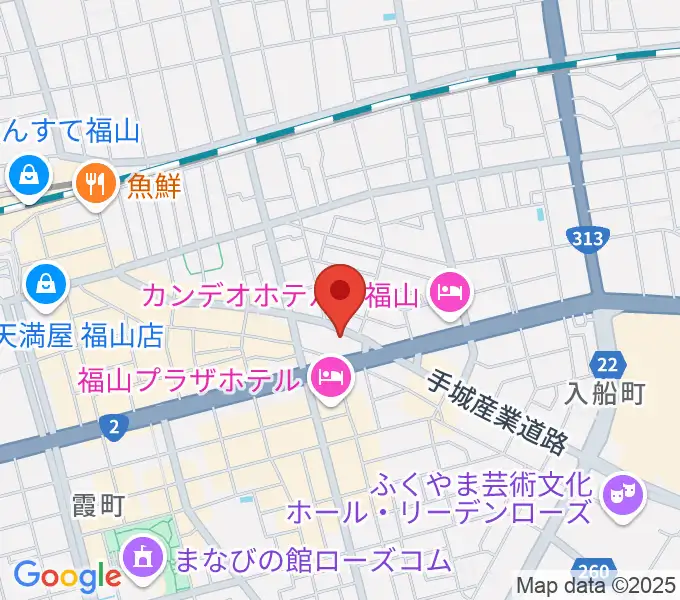 福山ガンズの地図