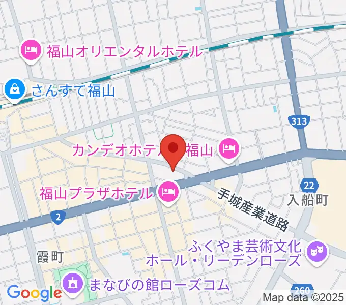 福山ガンズの地図