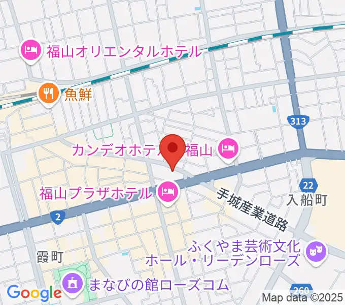 福山ガンズの地図