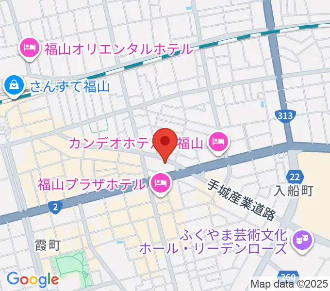 福山ガンズの地図