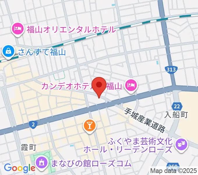 福山ガンズの地図