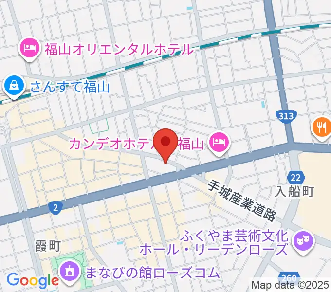 福山ガンズの地図