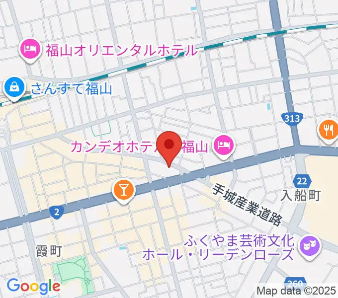 福山ガンズの地図