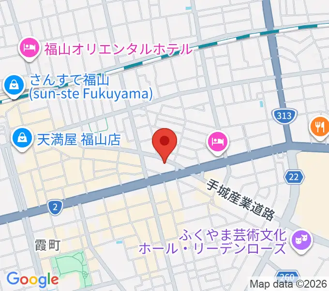 福山ガンズの地図