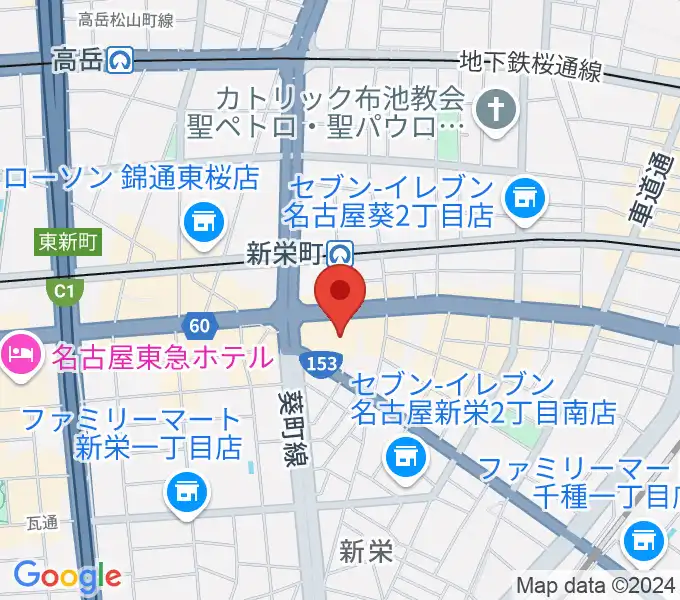 名古屋ダイアモンドホールの地図