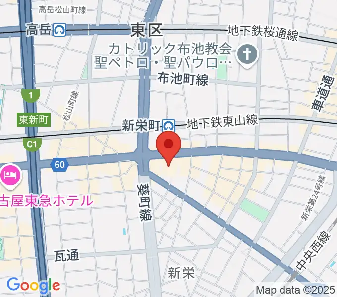 名古屋ダイアモンドホールの地図