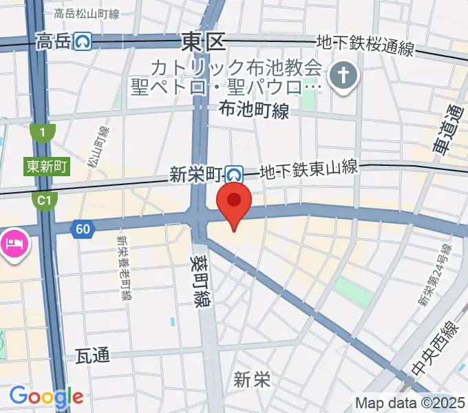 名古屋ダイアモンドホールの地図