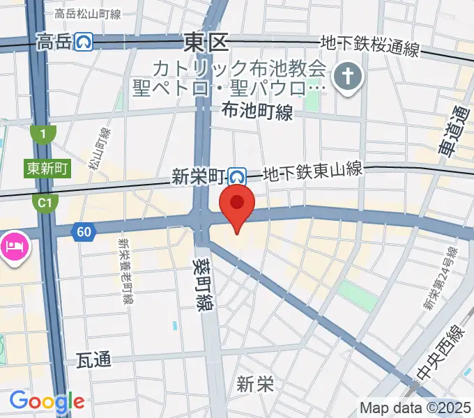 名古屋ダイアモンドホールの地図