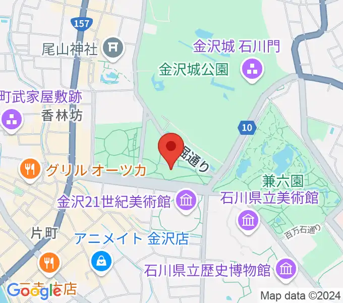 しいのき迎賓館の地図