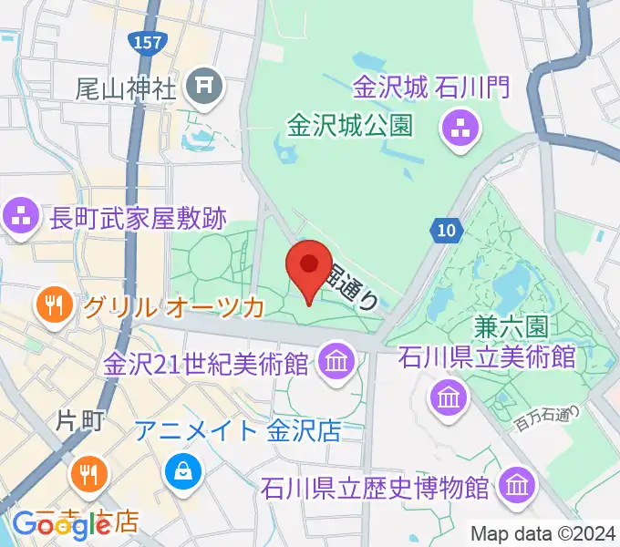 しいのき迎賓館の地図