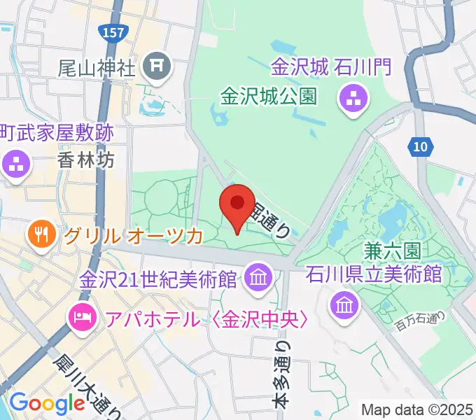 しいのき迎賓館の地図