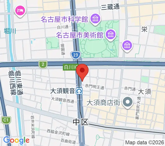 名古屋エレクトリックレディランドの地図