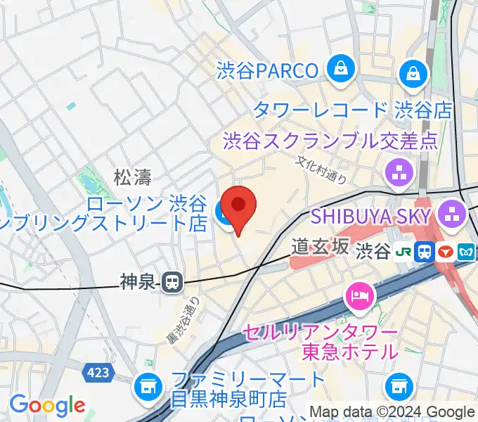 渋谷DESEO miniの地図