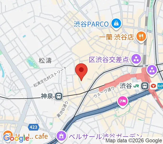 渋谷DESEO miniの地図