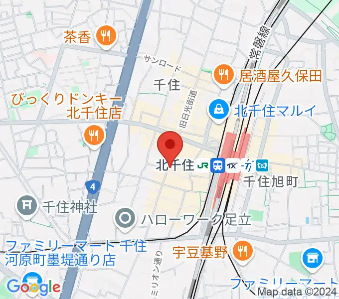 北千住Cubの地図