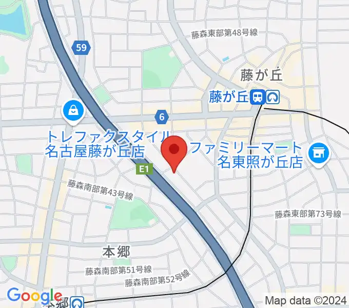 名古屋ミュージックファームの地図