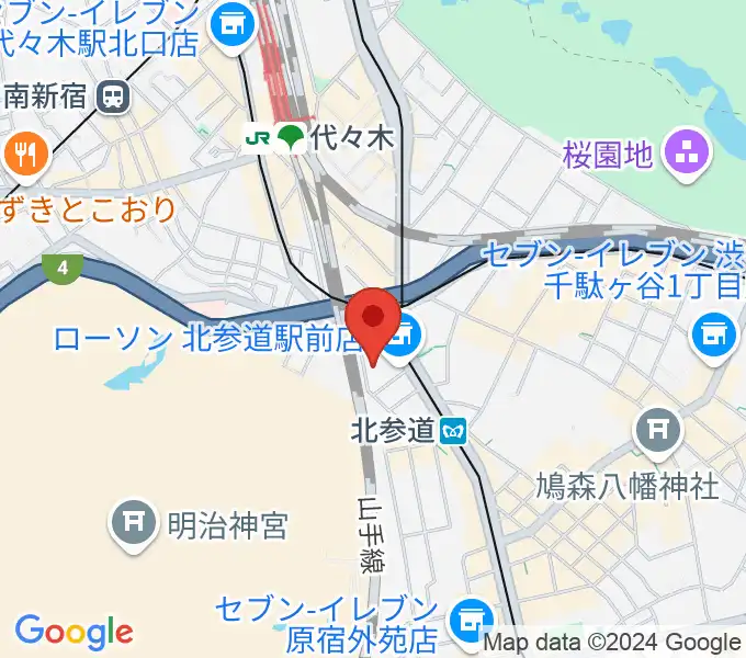 GRAPES北参道の地図