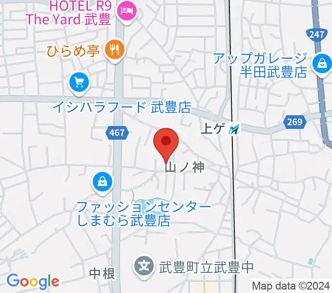 ガレージエスの地図