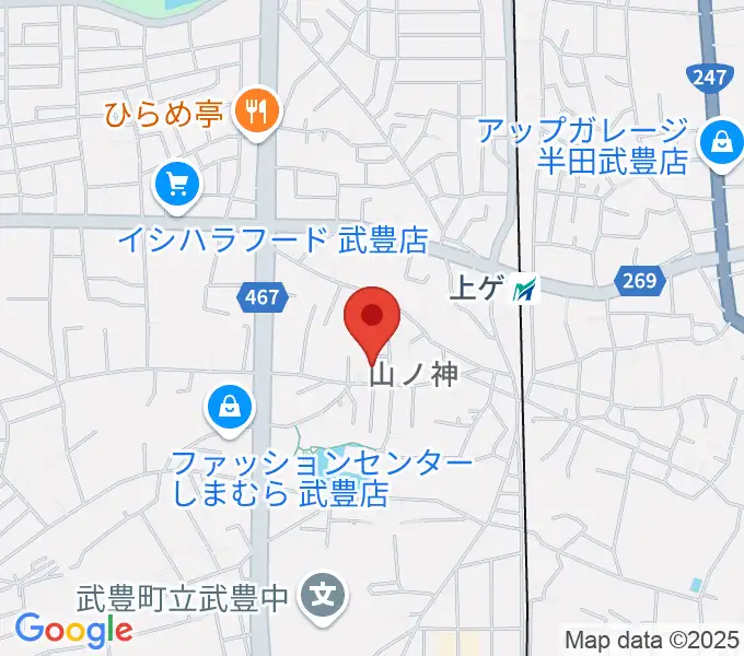 ガレージエスの地図