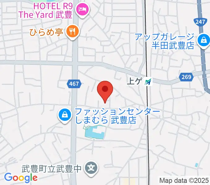 ガレージエスの地図