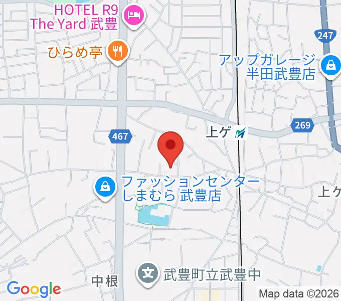 ガレージエスの地図