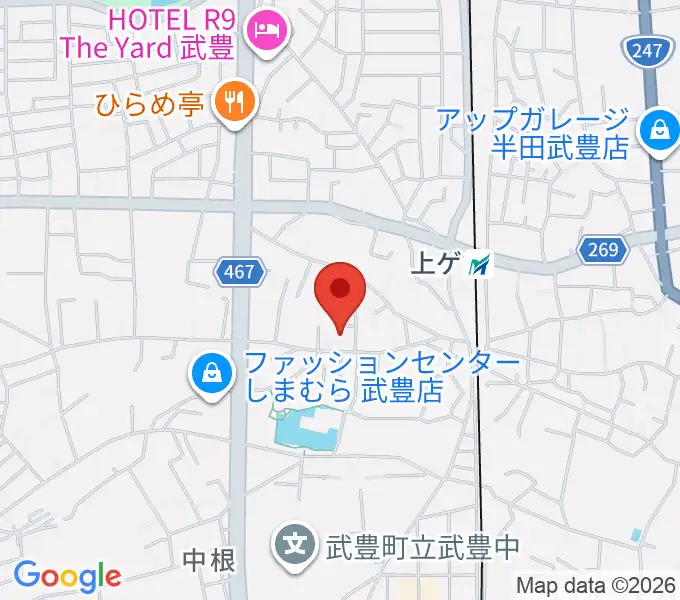 ガレージエスの地図