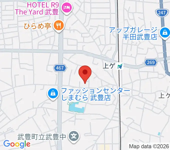 ガレージエスの地図