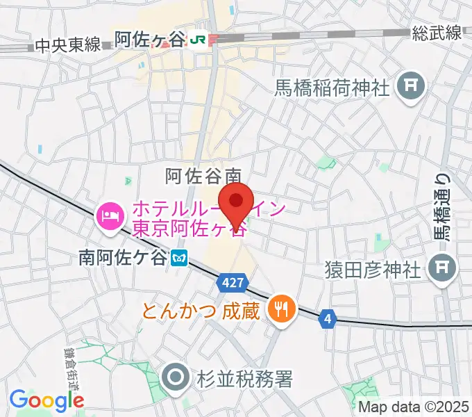 南阿佐ヶ谷ON THE ROOF plusの地図