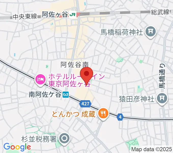 南阿佐ヶ谷ON THE ROOF plusの地図