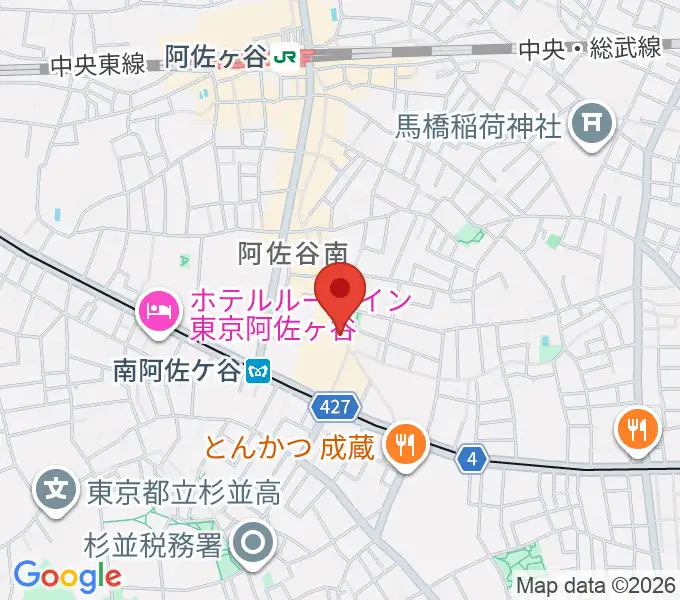 南阿佐ヶ谷ON THE ROOF plusの地図