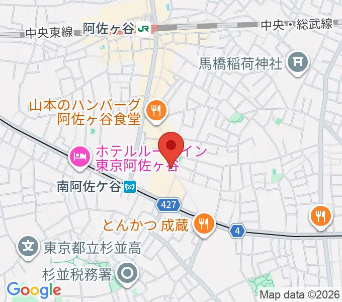 南阿佐ヶ谷ON THE ROOF plusの地図