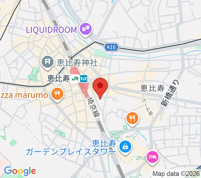 ギターショップ カリスの地図