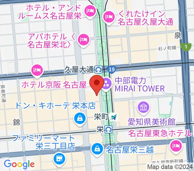 名古屋栄ムジカの地図