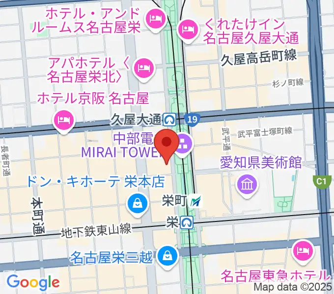 名古屋栄ムジカの地図