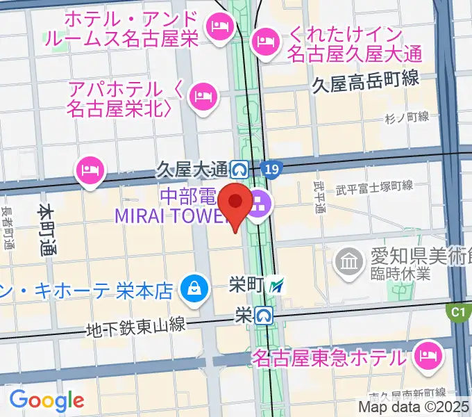 名古屋栄ムジカの地図