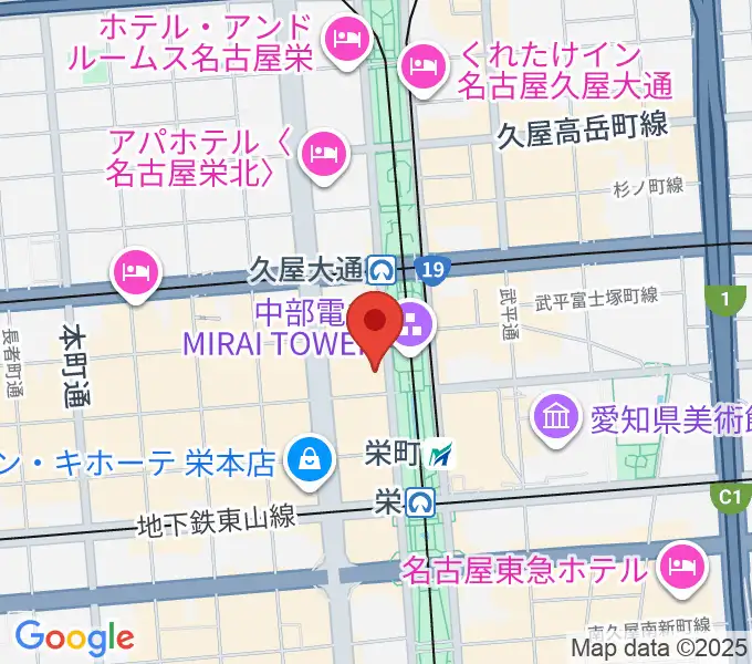 名古屋栄ムジカの地図