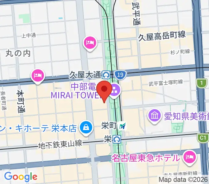 名古屋栄ムジカの地図