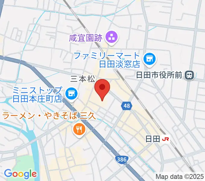 日田市民文化会館 パトリア日田の地図