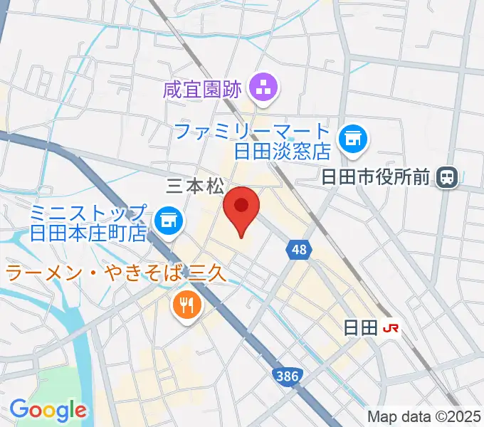 日田市民文化会館 パトリア日田の地図