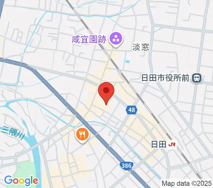 日田市民文化会館 パトリア日田の地図