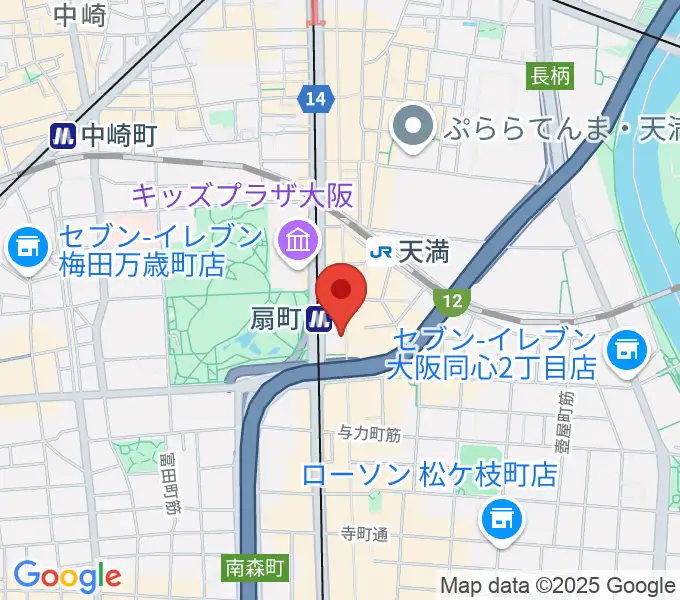 扇町para-diceの地図