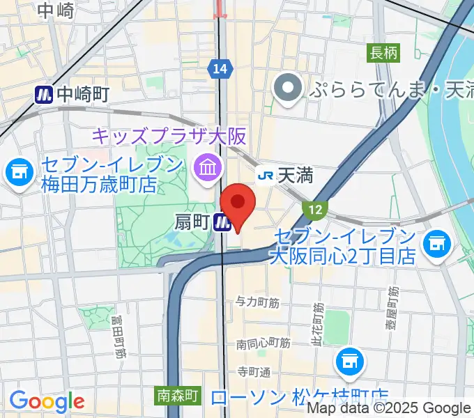 扇町para-diceの地図